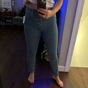 Hudson Blair Super Skinny Jean with Exposed Button